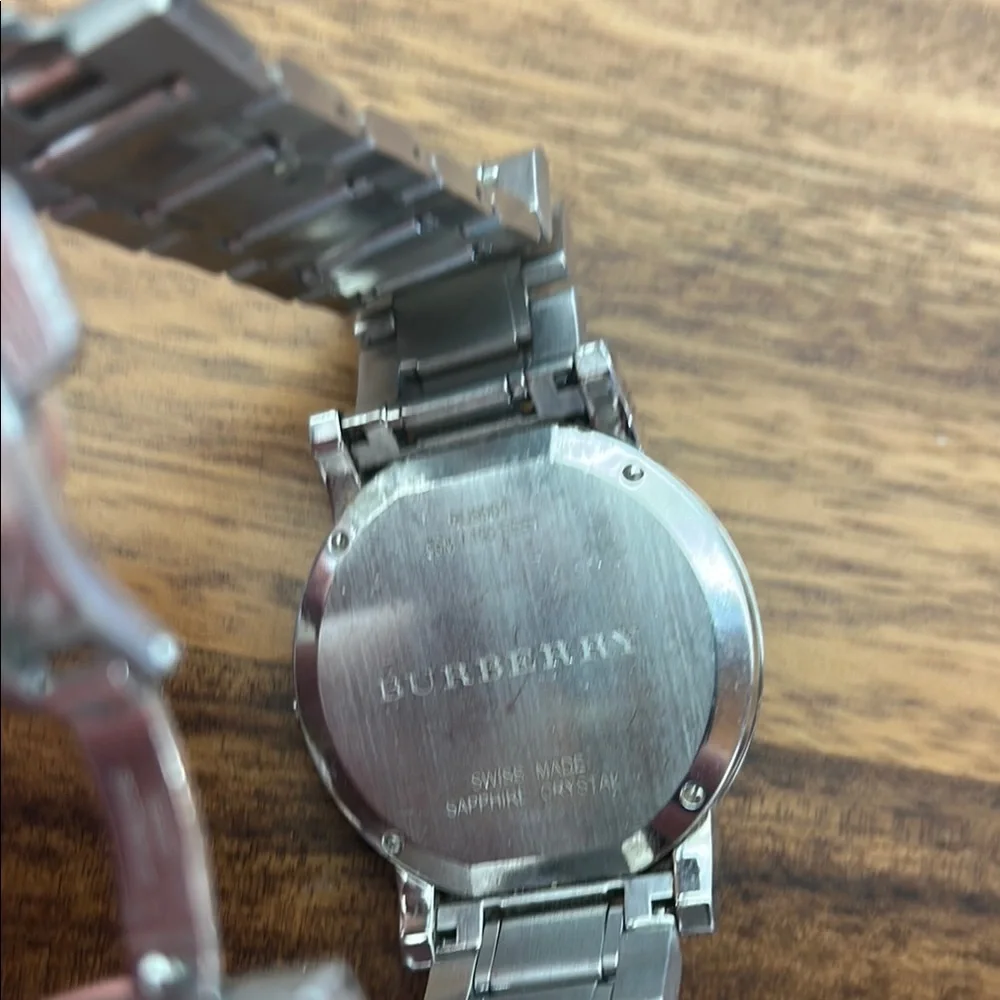 Burberry Silver and Black Men's Watch - Picture 2 of 6